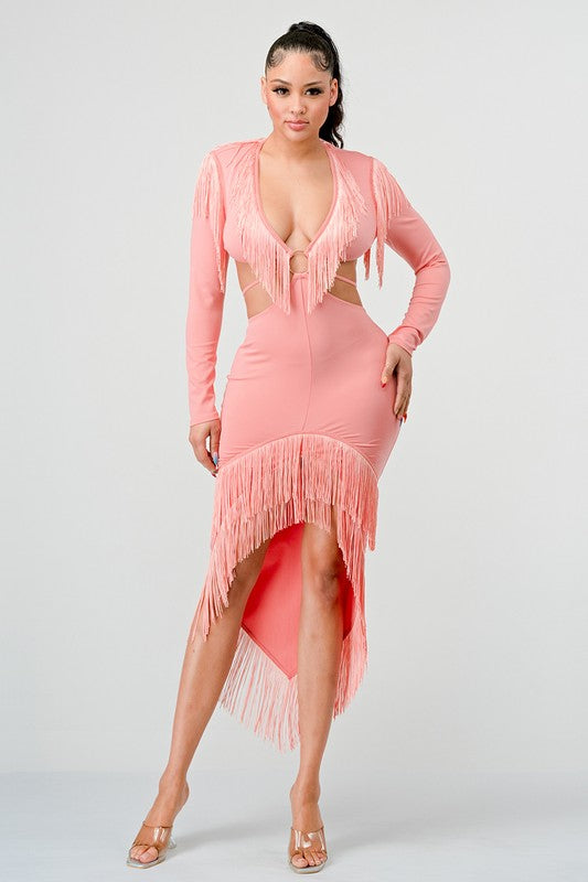 Tassels In All The Right Places Bandage Dress