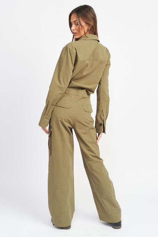 Catching a Flight Cargo Jumpsuit