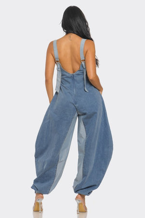 Balloon Pants Denim Jumpsuit